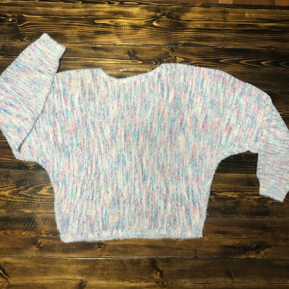 Mossimo Dolman Sleeve Multi Color Sweater M